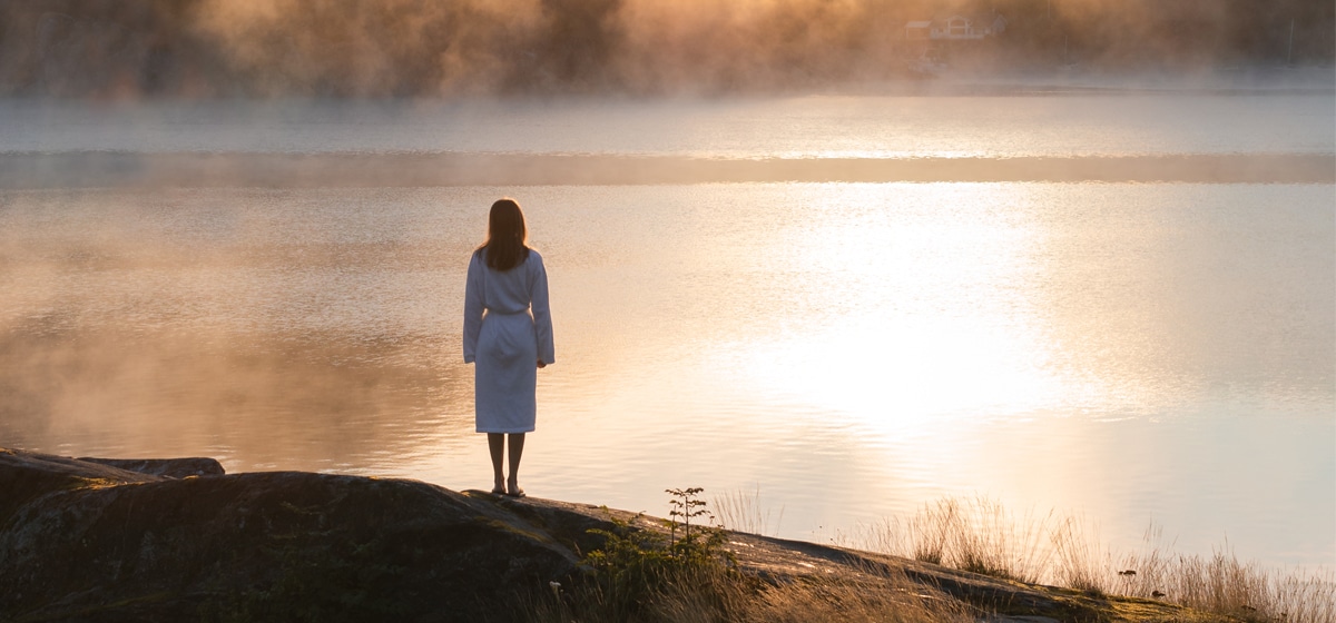 Utomhus Badrocksupplevelse